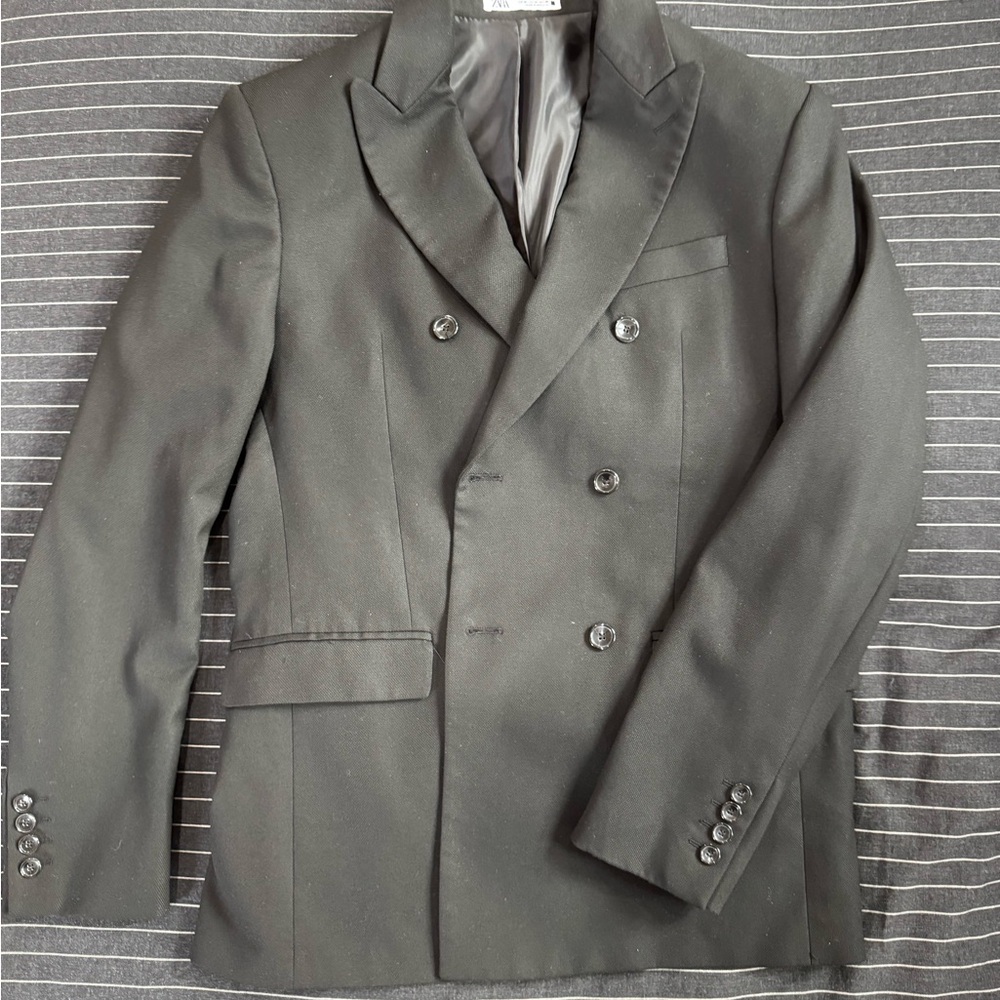Black Double-Breasted Blazer